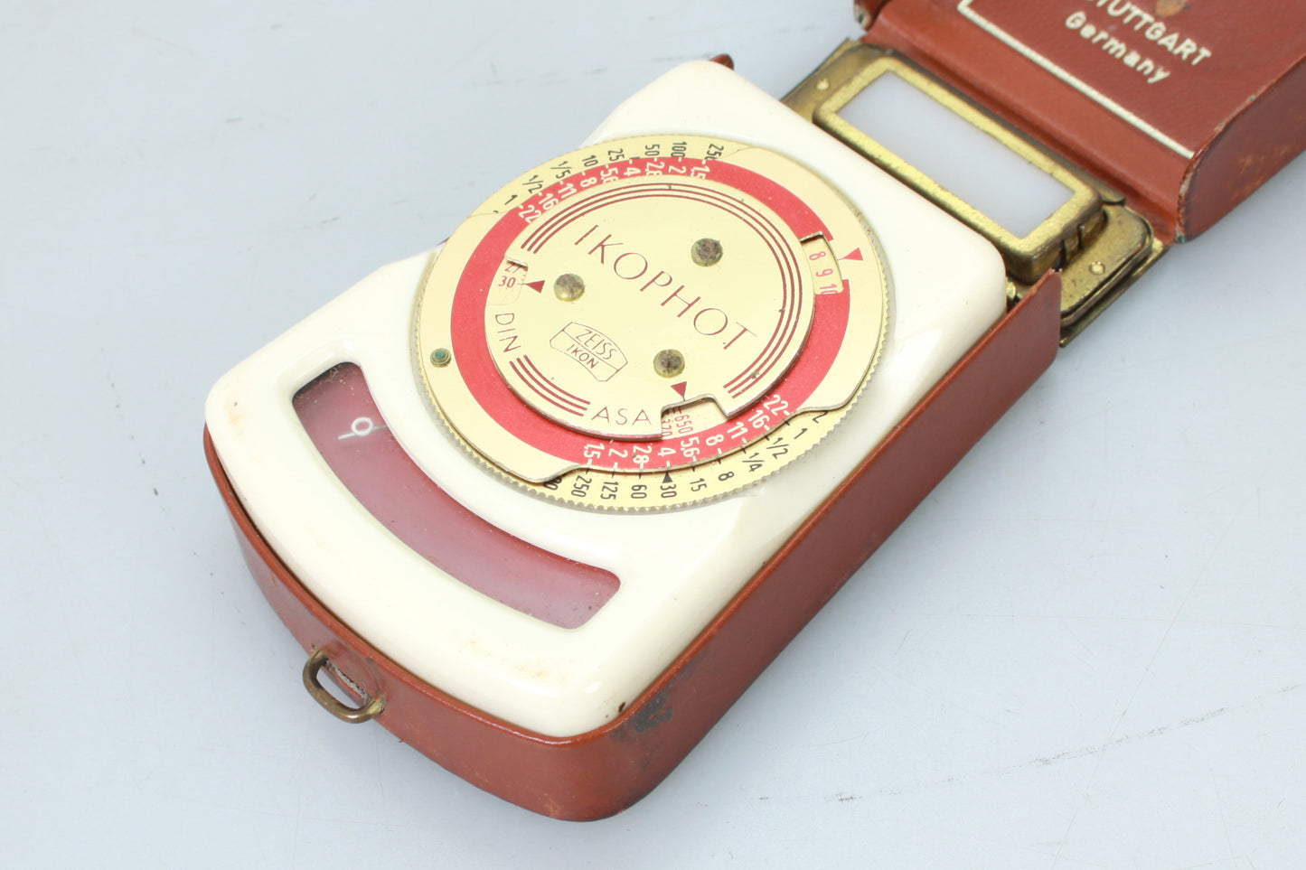 Vintage Original Zeiss Ikon Ikophot Light Meter Art Deco in Leather Case