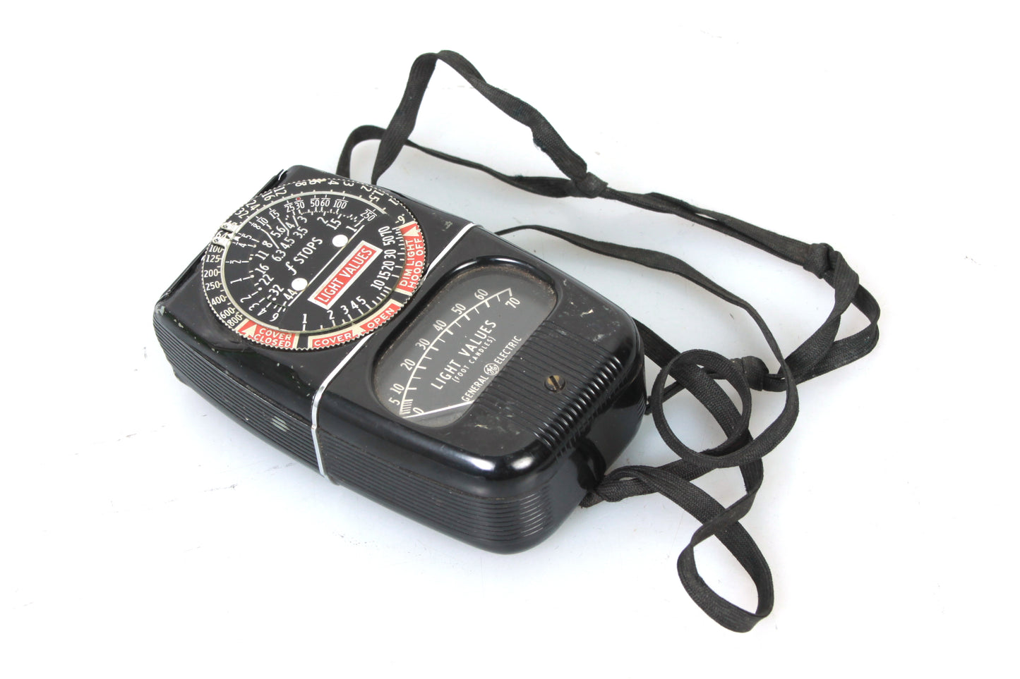 General Electric Light Values (Foot Candles) Art Deco Light Meter for Display/Prop