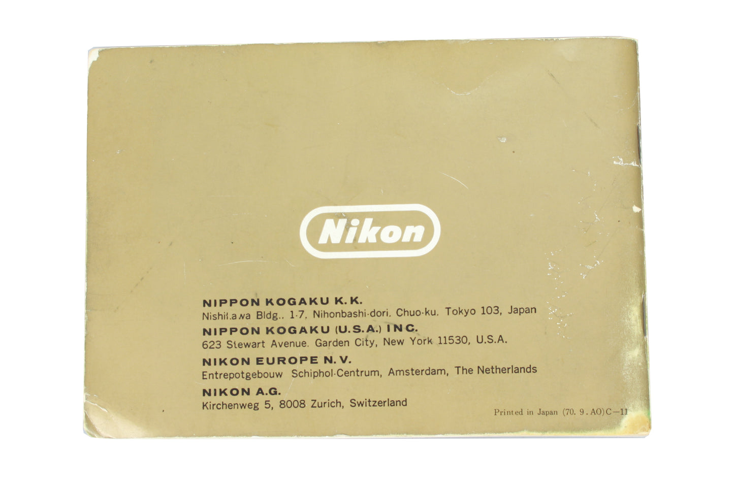 Nikon Nikomat FTN Instruction Manual