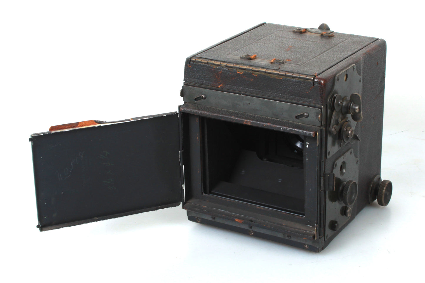 Early Auto Graflex 3x4 SLR Camera W/ Bausch & Lomb Tessar Lens