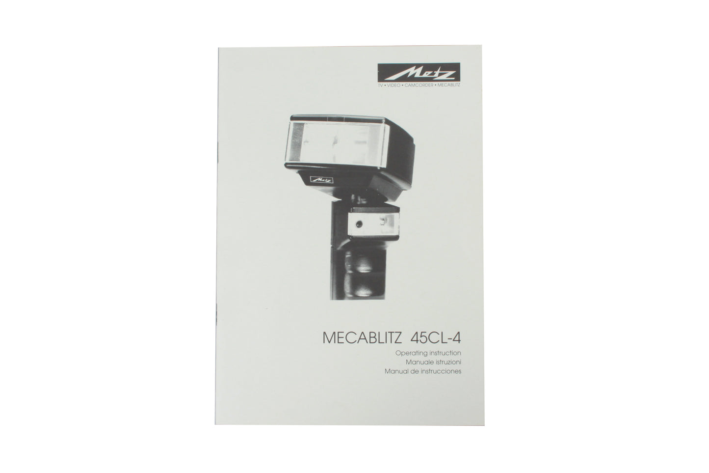 45CL-4 Flash Metz Mecablitz Instruction Manual