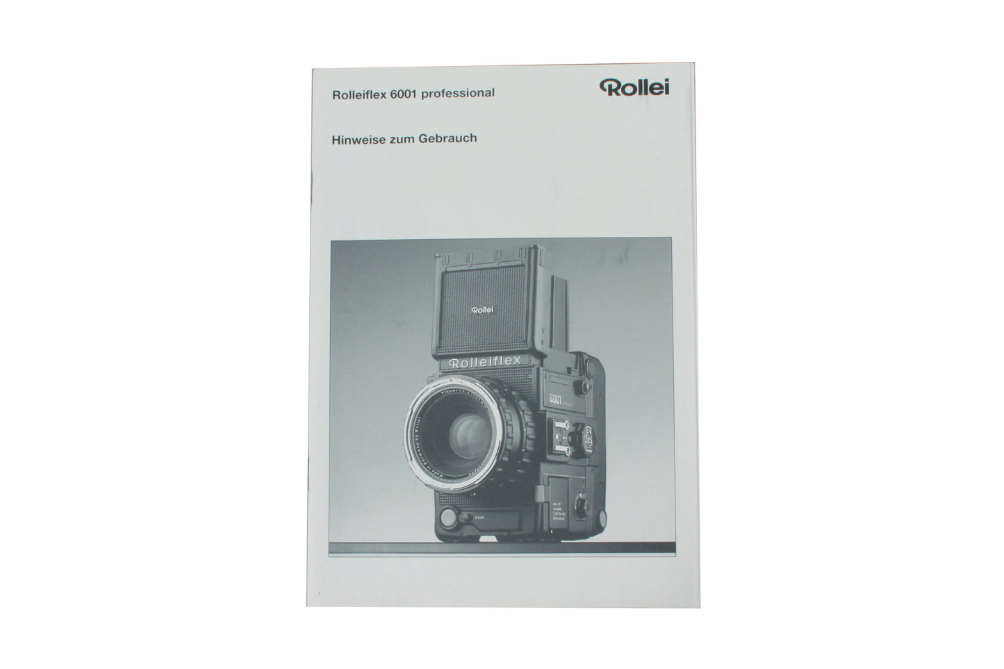 6001 Professional Rolleiflex Rollei Instruction Manual