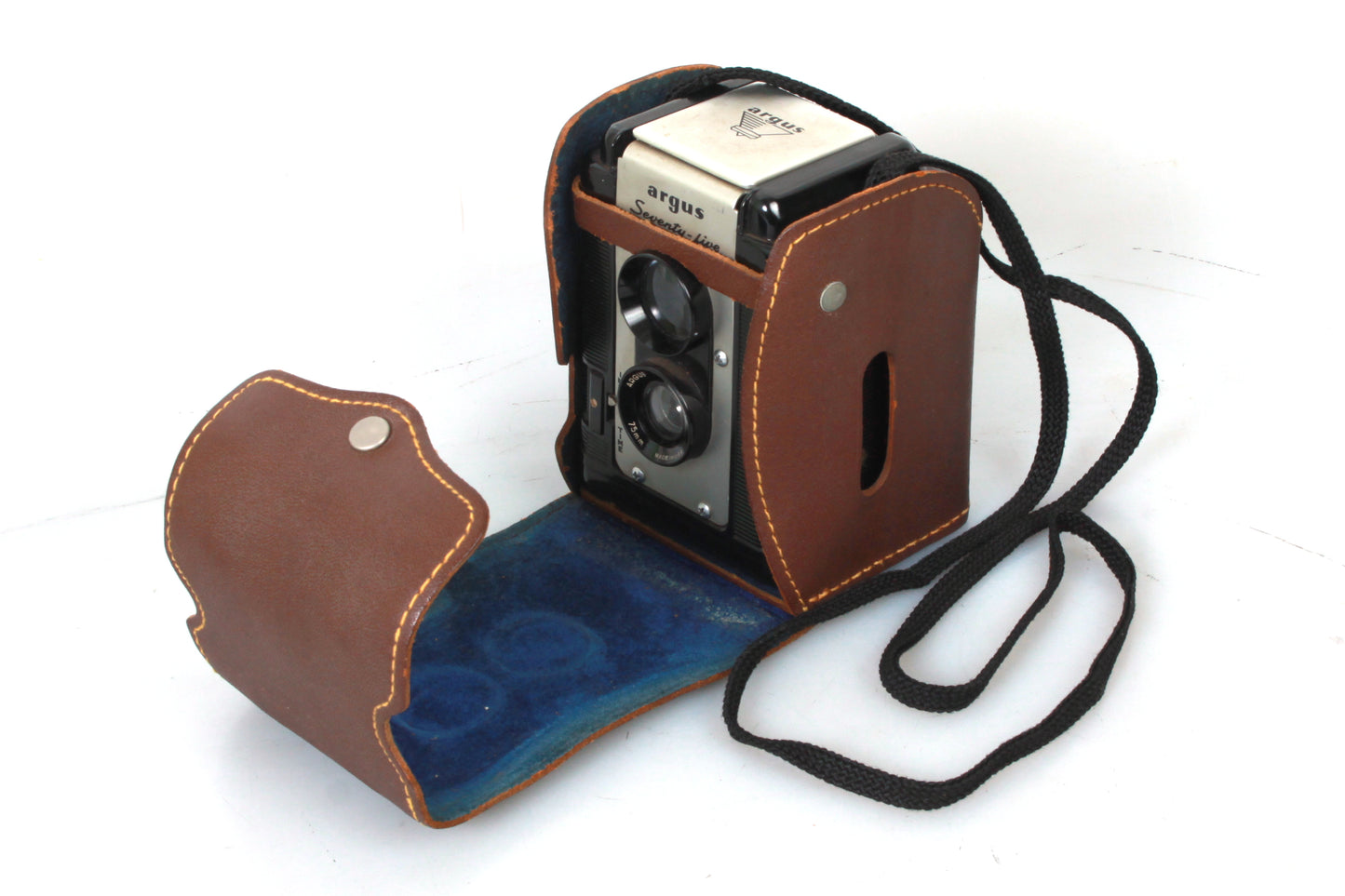 Argus Seventy-Five Art Deco TLR Camera W/ Original Case & Strap
