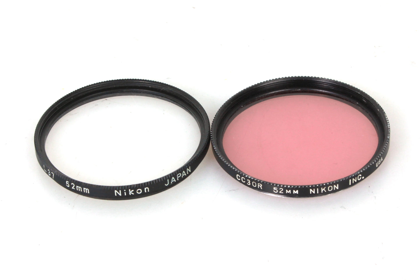 52mm Nikon Nikkor CC30R Fluorescent Color Compensating Filter + L37 UV Set 2