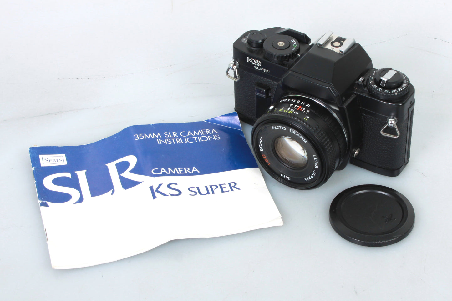 Sears KS 35mm Student Camera W 50mm Lens & Manual & New Battery