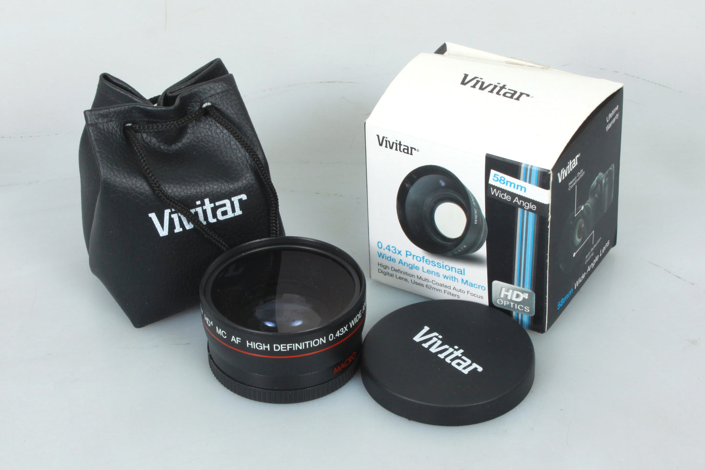Vivitar HD Wide Angle Lens + Macro Lens High Definition .43x in Box