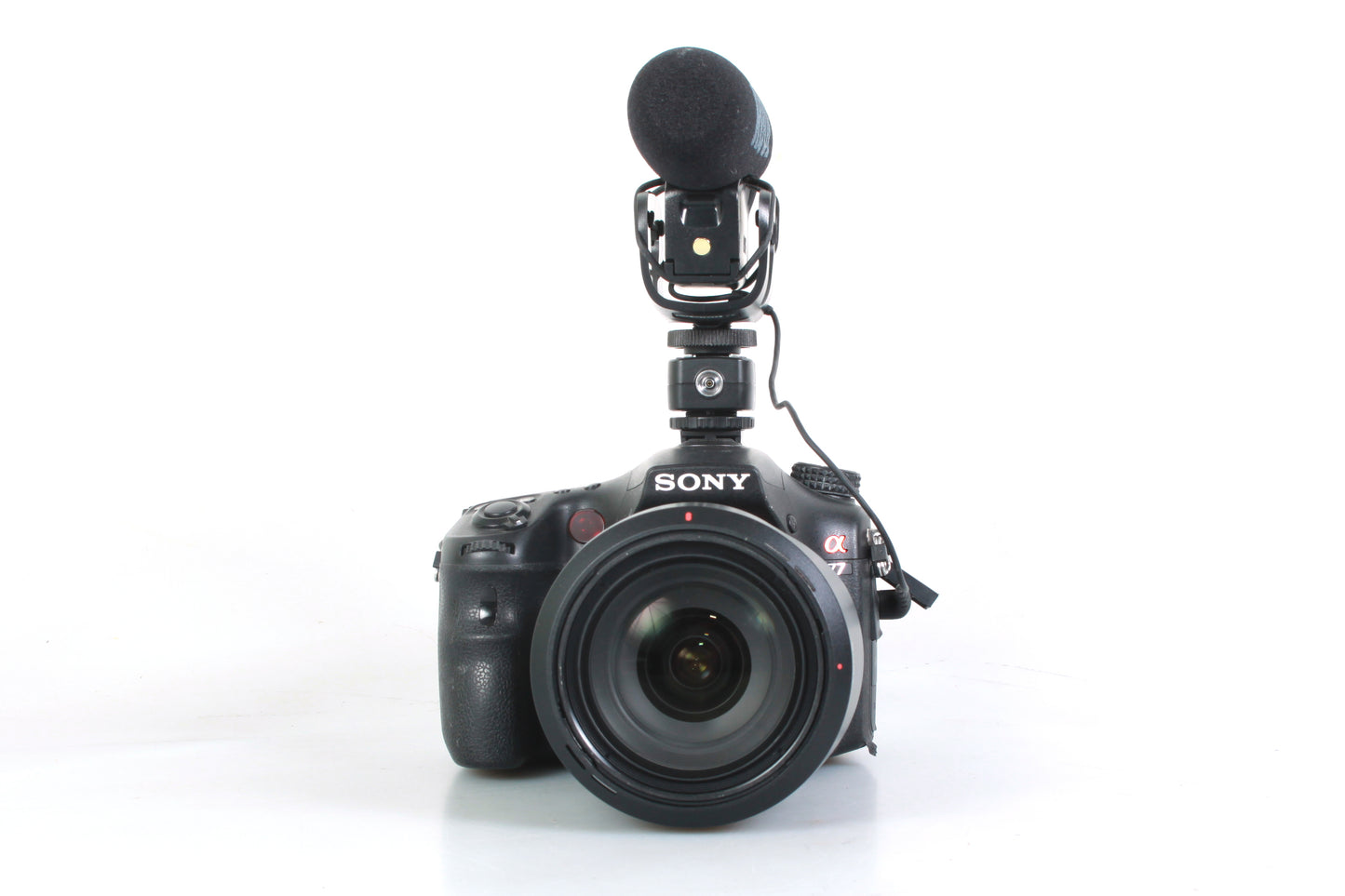 SONY ALPHA SLT-A77 24.3MP DIGITAL SLR CAMERA W SAL1650 16-50MM 2.8 SSM LENS & RODE MICROPHONE