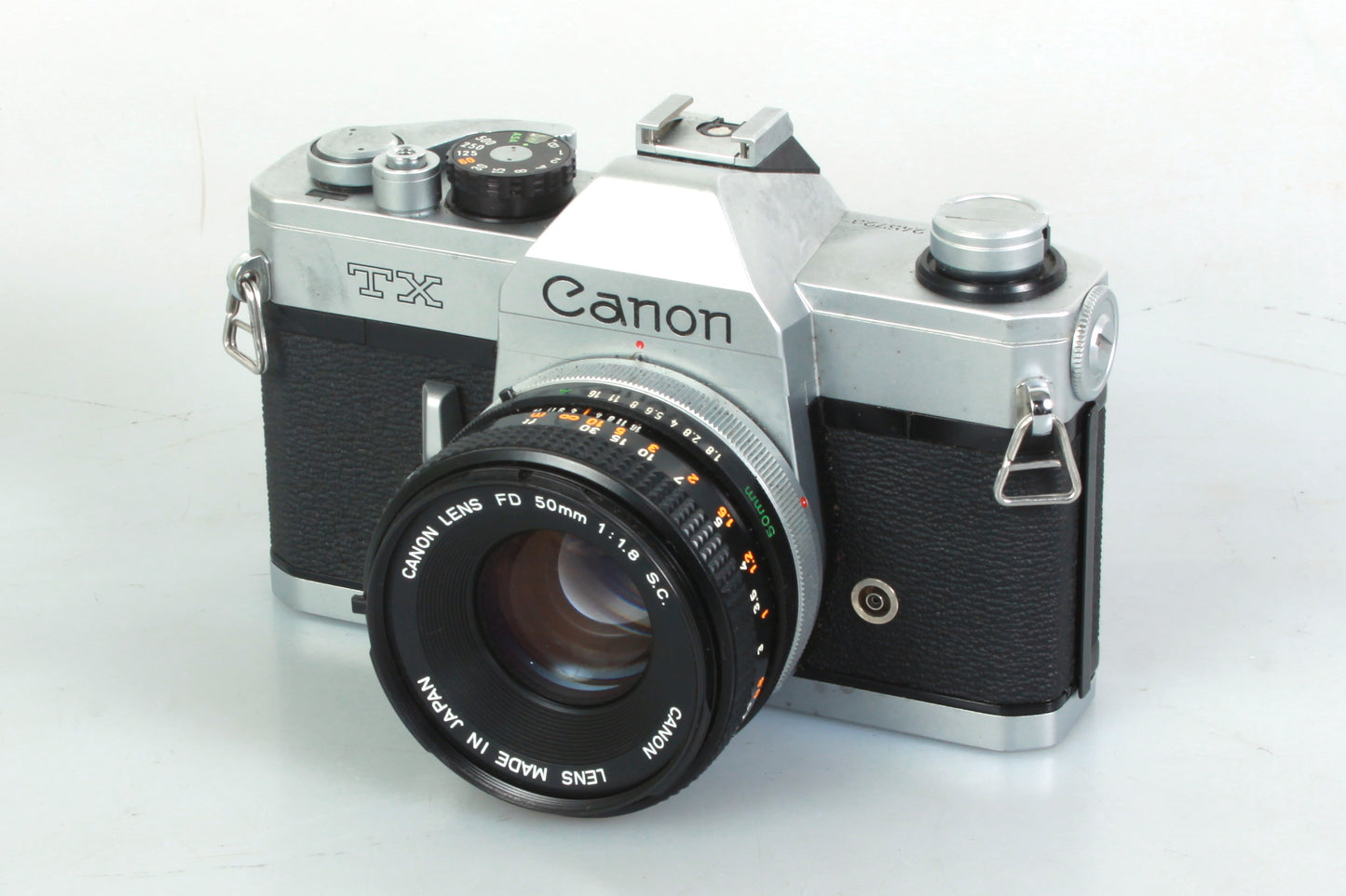 Canon TX SLR Student Film Camera All Manual W 50mm 1.8 Prime Lens + 2 Rolls B&W Film + Battery