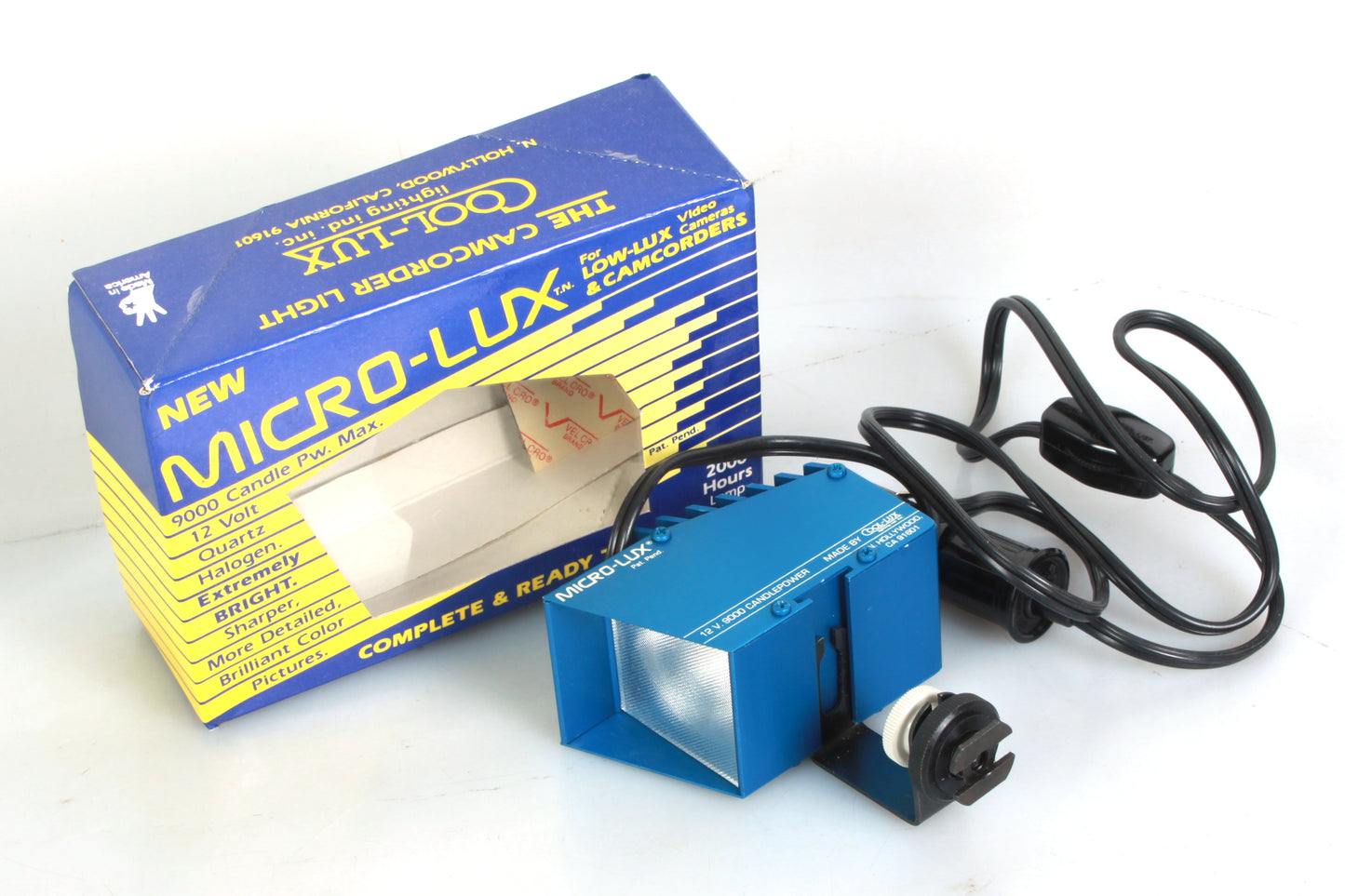 Video Light Cool-Lux LK2104 Micro-Lux 12V 9000 Candle Power DC in Box