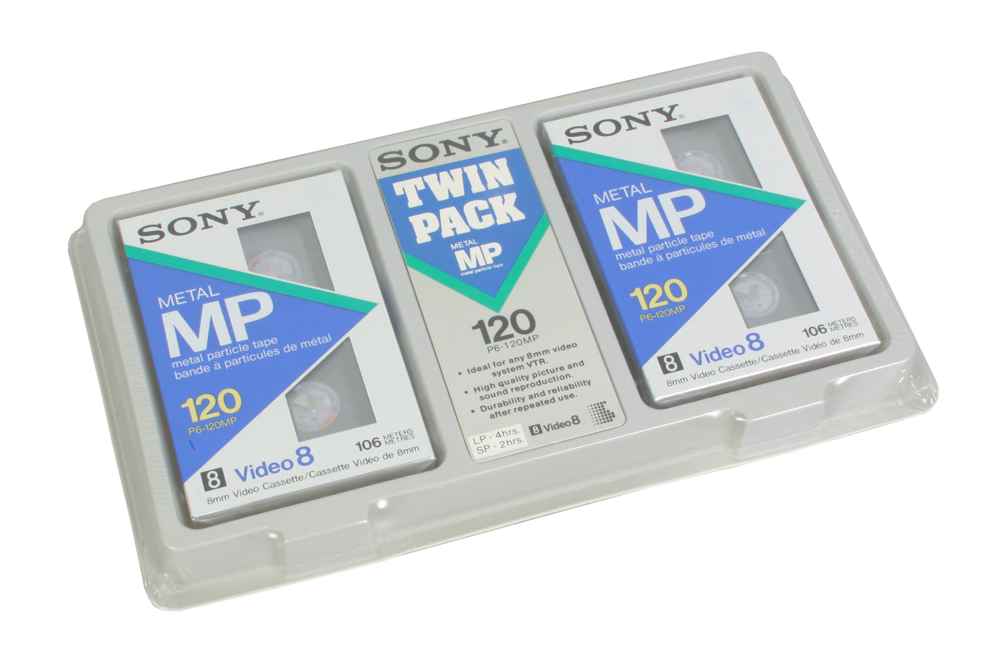 Sony MP 8mm Video Cassette Standard Grade 120 Min (2 Pack)