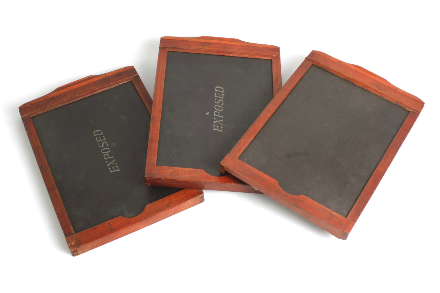 5x7 Negative Holders Wooden Vintage Set of 3