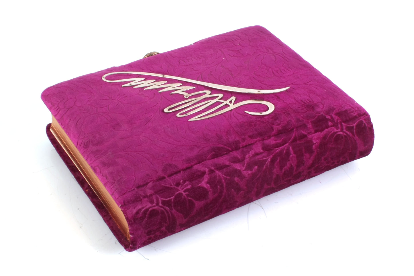 Victorian Cabinet Photo Album Floral Fabric From 1880s