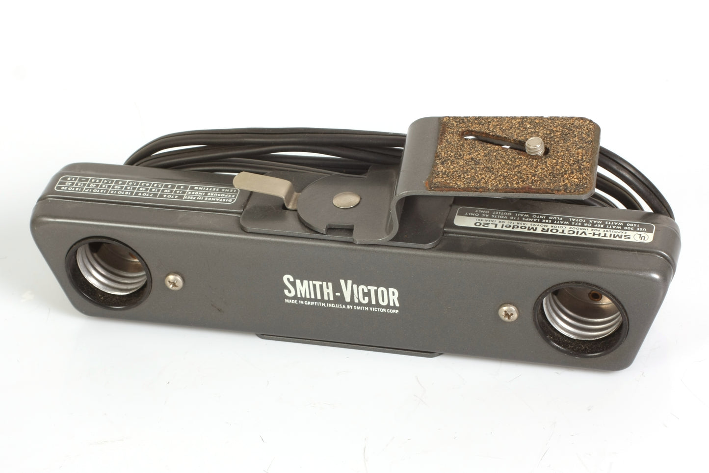 Smith-Victor 2 Lamp Bar Light Movie/Cine Hot Lights I.O.B.