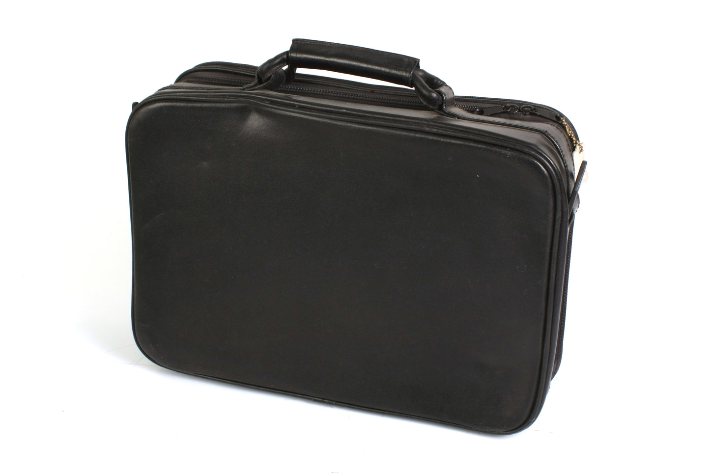 Camera/Laptop Case Black Leather W/ Strap