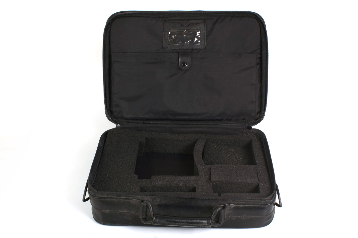 Camera/Laptop Case Black Leather W/ Strap
