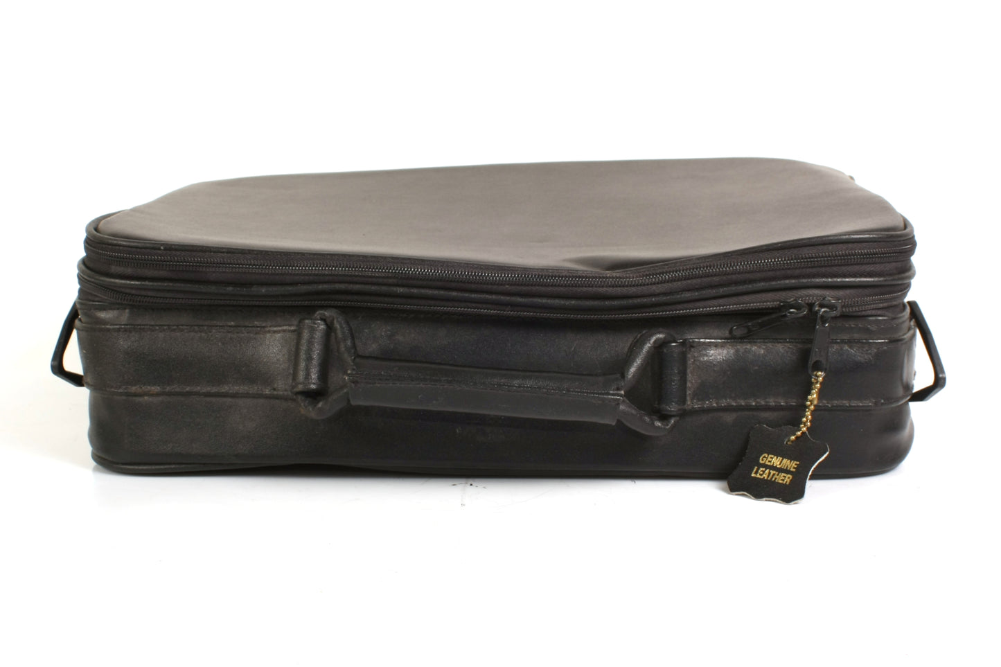 Camera/Laptop Case Black Leather W/ Strap