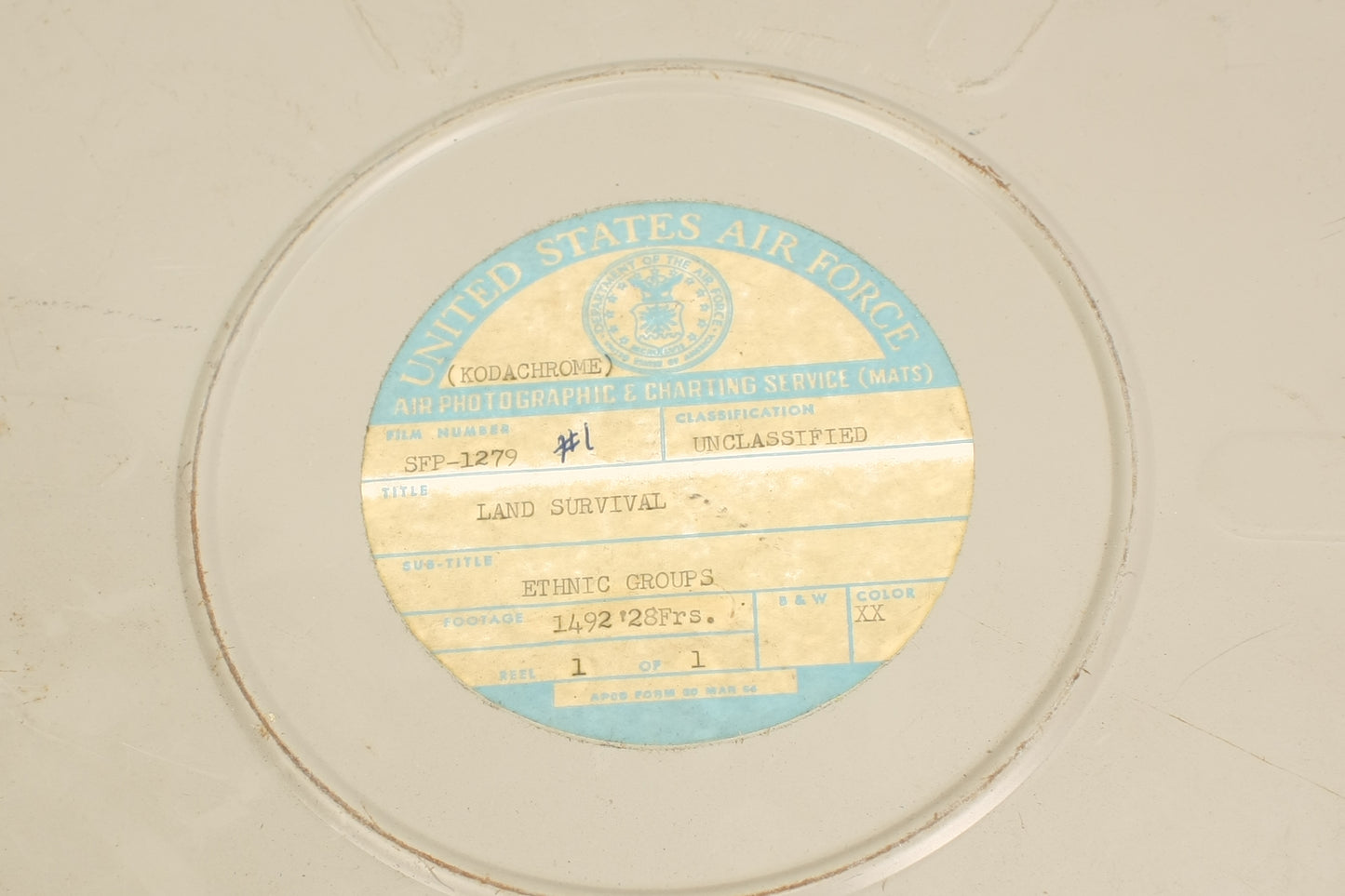 Movie Film 16mm 1600ft in Can Kodachrome U.S. Air Force Land Survival