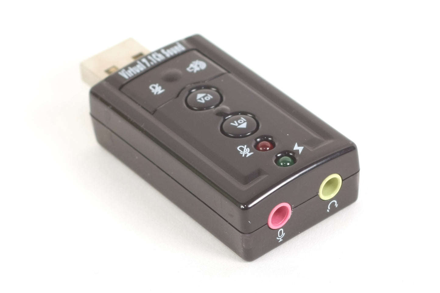 Syba USB Audio Sound Adapter Virtual 7.1 Sound With Microphone Input 3.5mm Jack