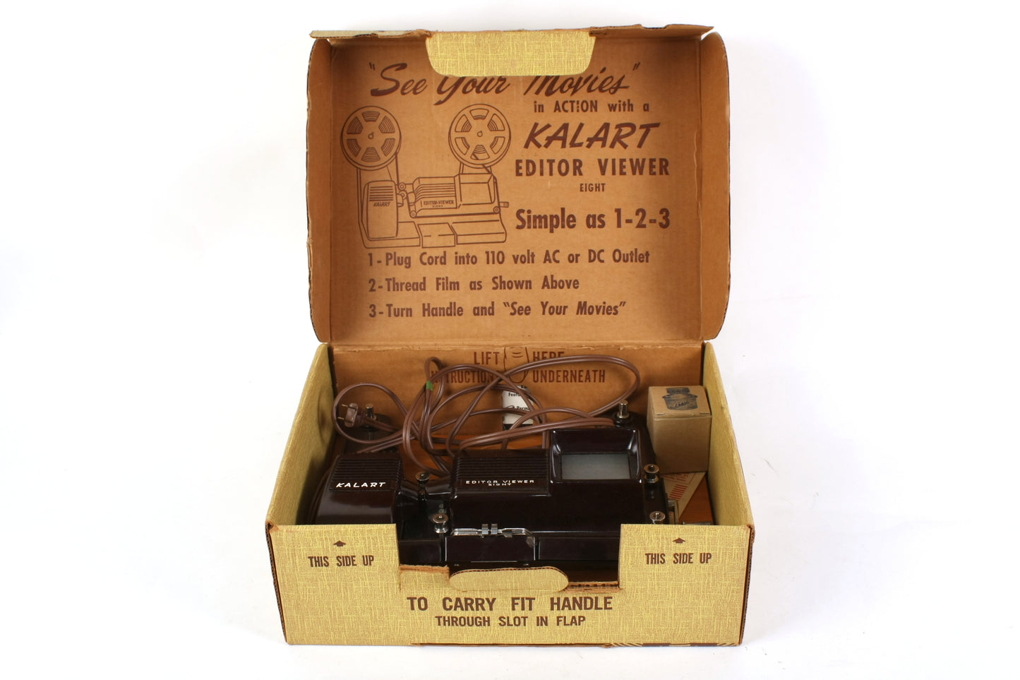 Kalart Art Deco Movie Film Editor Viewer in Box