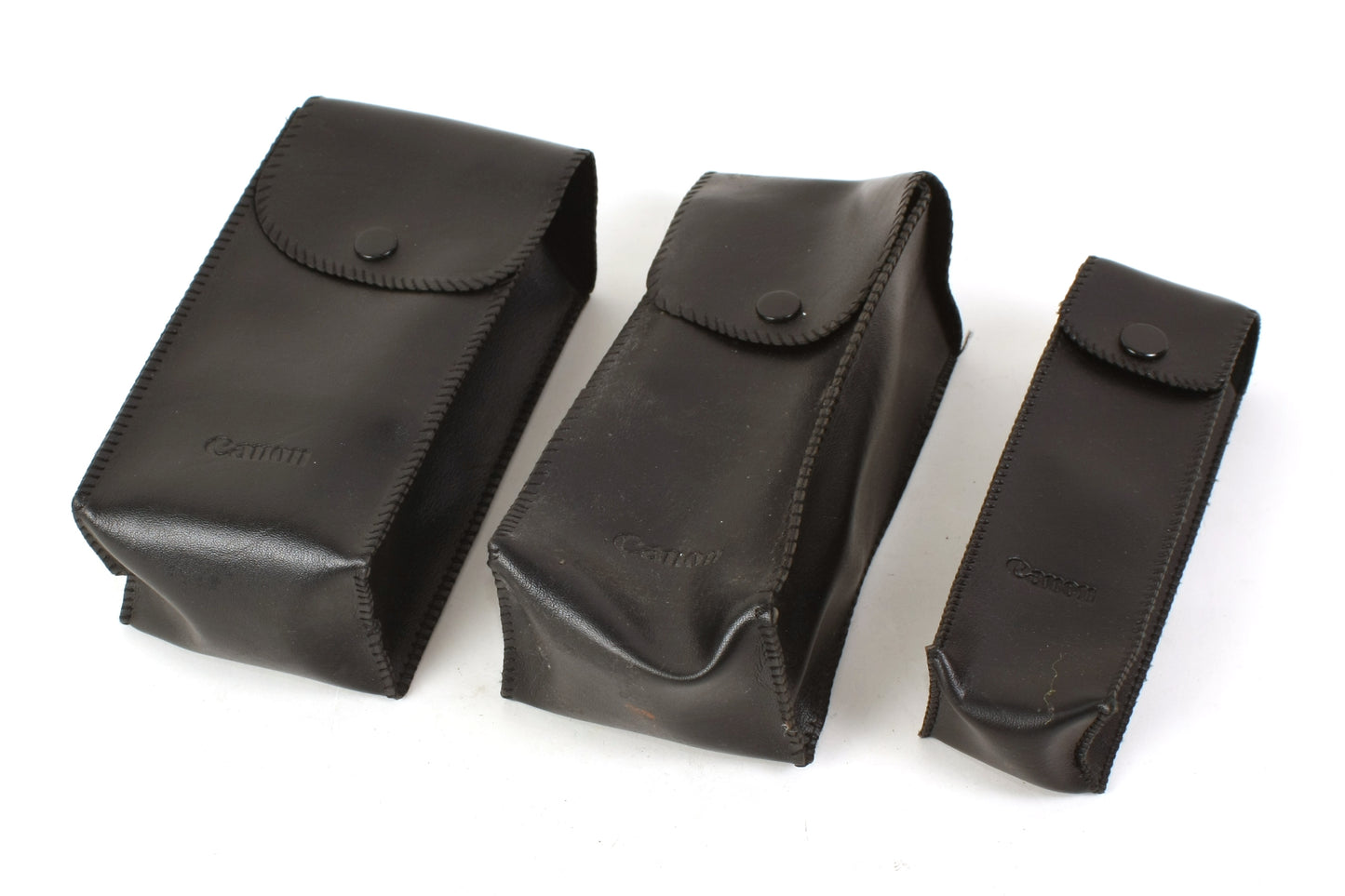 Canon Camera Accessory Case Vintage Lot of 3 for Flash 199A & Power Winder A
