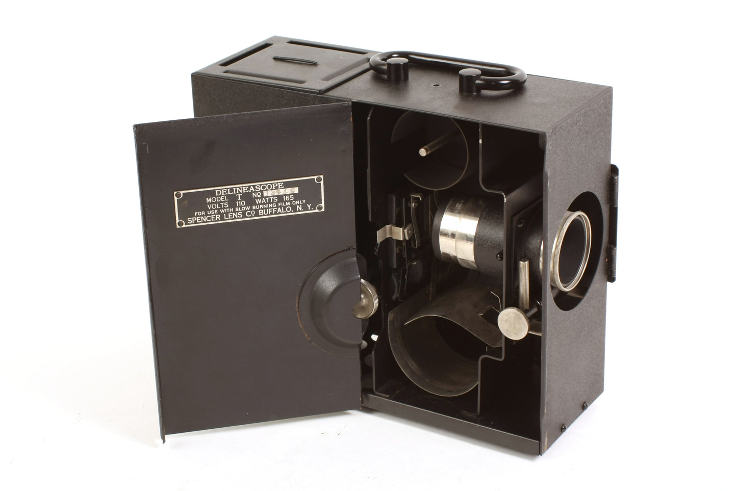 Art Deco Vintage Spencer Lens Delineascope Model T Slide Projector W/ Case