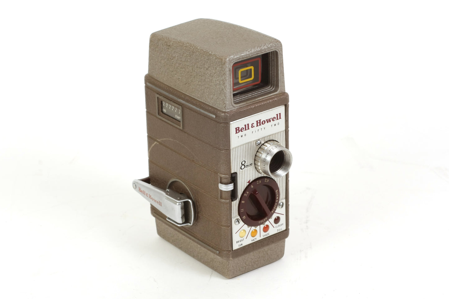 Bell & Howell Two Fifty-Two 8mm Art Deco Movie Camera W/ Original Box & Case