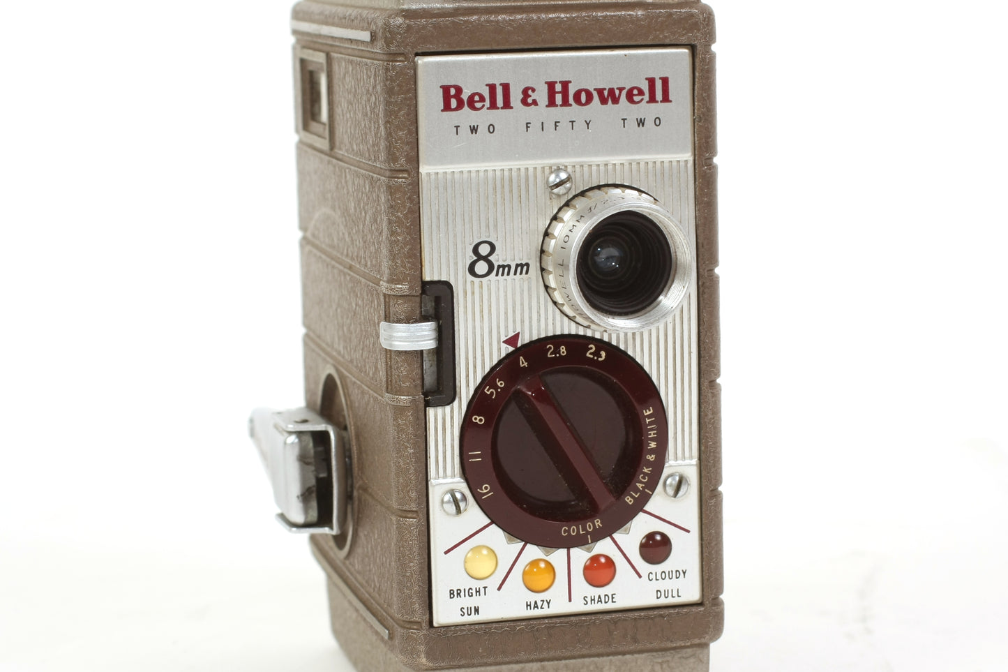Bell & Howell Two Fifty-Two 8mm Art Deco Movie Camera W/ Original Box & Case