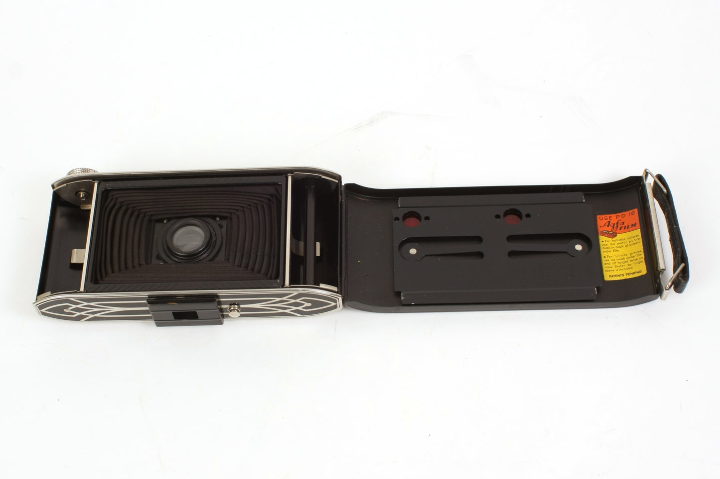 Agfa PD16 Tripar Art Deco Bellows Camera W Original Box & Manual