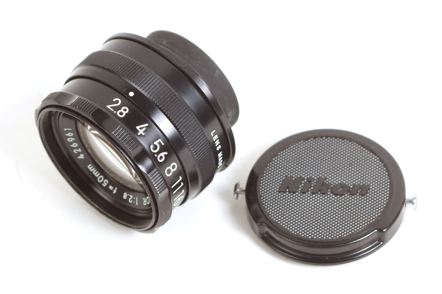 Nikon El-Nikkor Camera Lens 50mm F2.8 W/ Caps