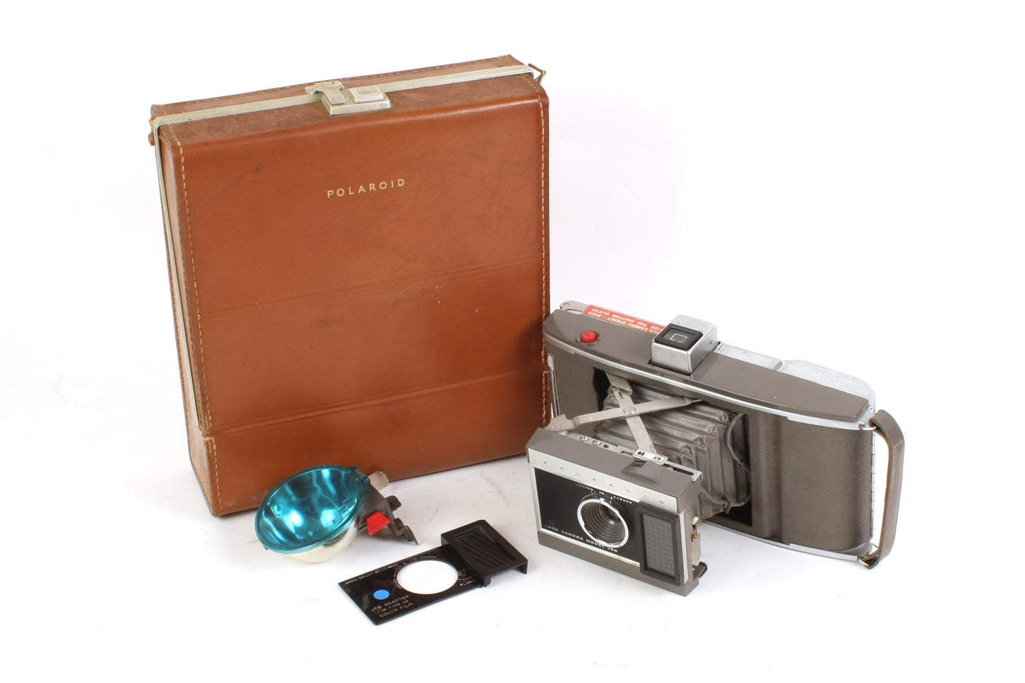 Polaroid Art Deco Camera W/ Case & Flash
