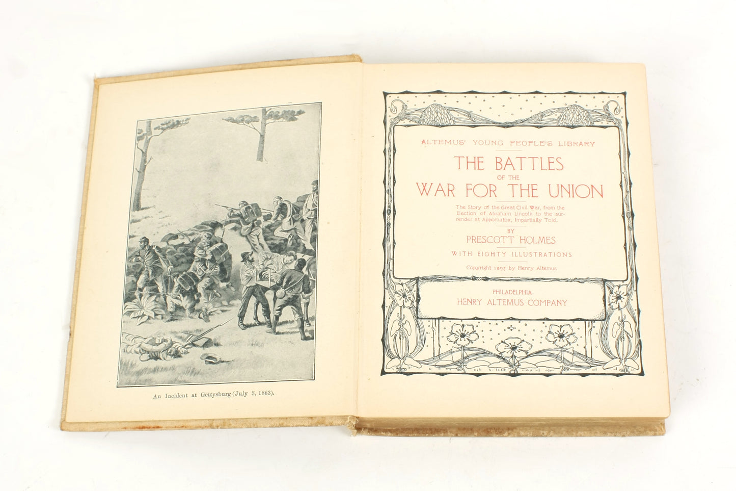 Battles of the War for the Union by Prescott Holmes With 80 Illustrations 1897