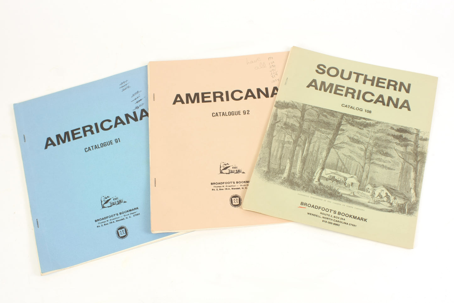 Broadfoots Bookmark Catalogs Lot of 21 - Civil War & Americana