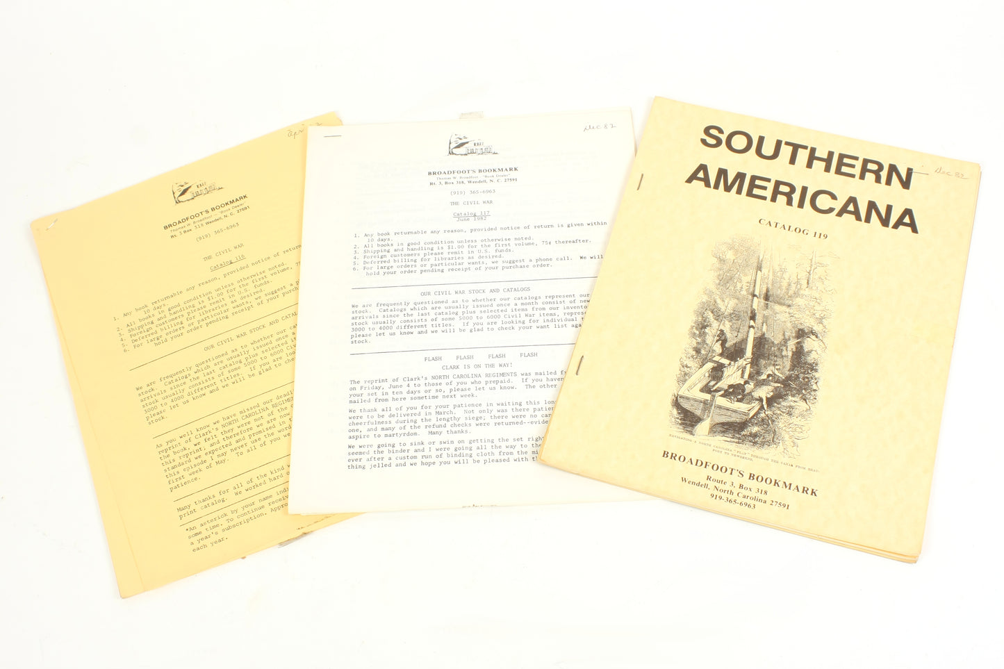 Broadfoots Bookmark Catalogs Lot of 21 - Civil War & Americana