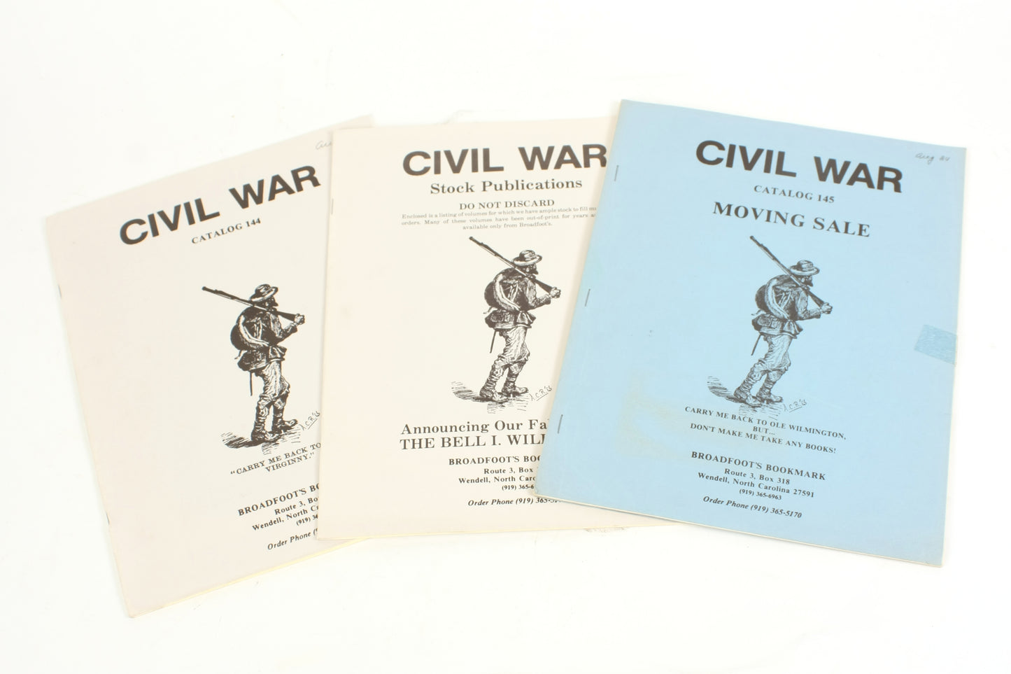 Broadfoots Bookmark Catalogs Lot of 21 - Civil War & Americana