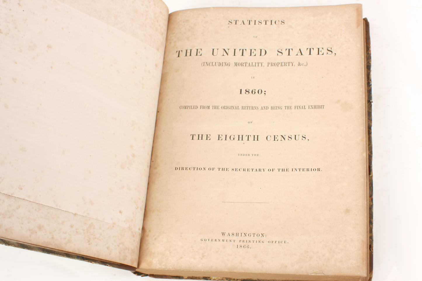 Eighth Census of the United States 1860 - Mortality and Miscellaneous Statistics