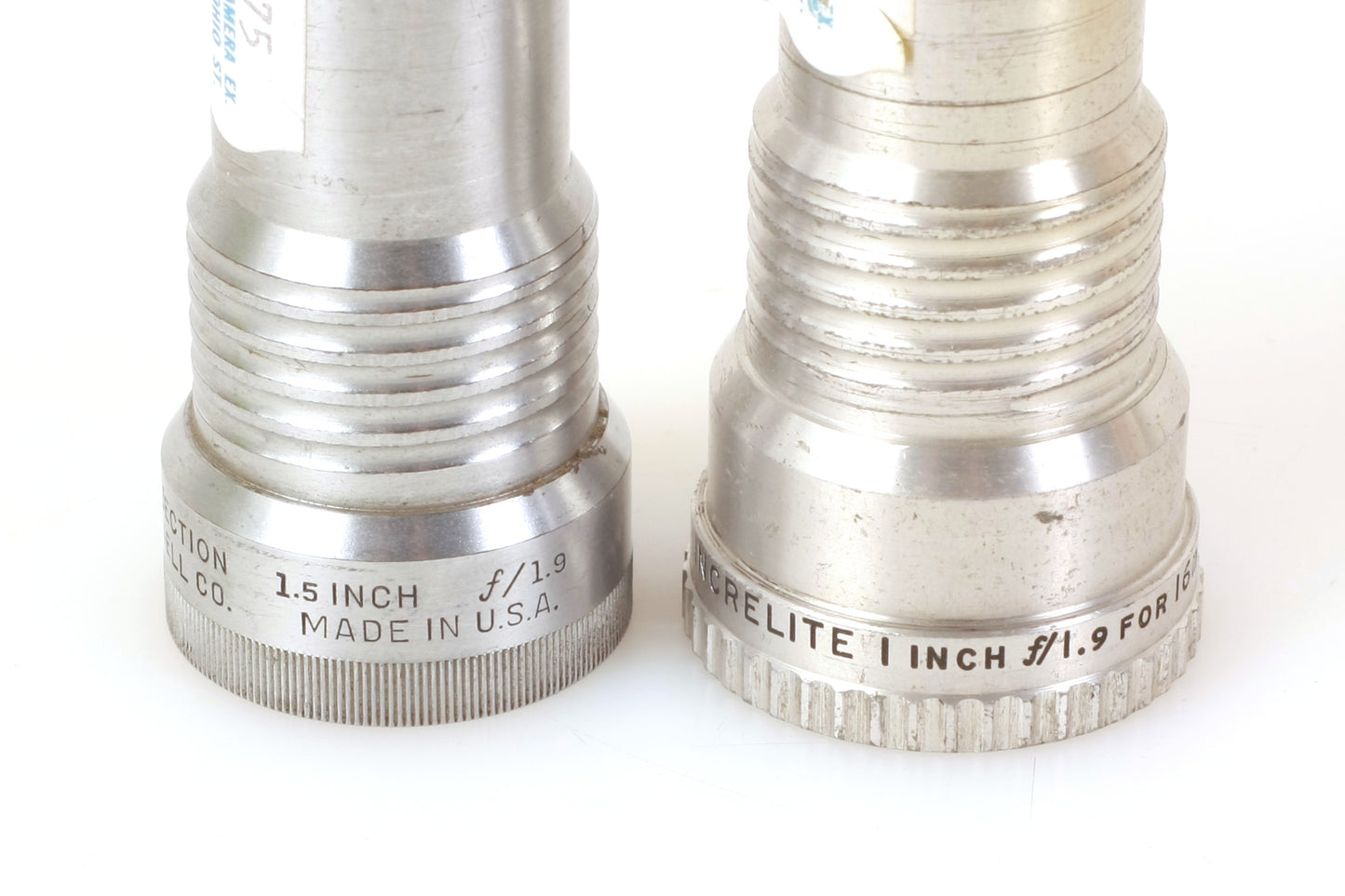 Bell & Howell 25mm 1 Inch 1.9 & 1.5 Inch 1.9 Lens Set of 2