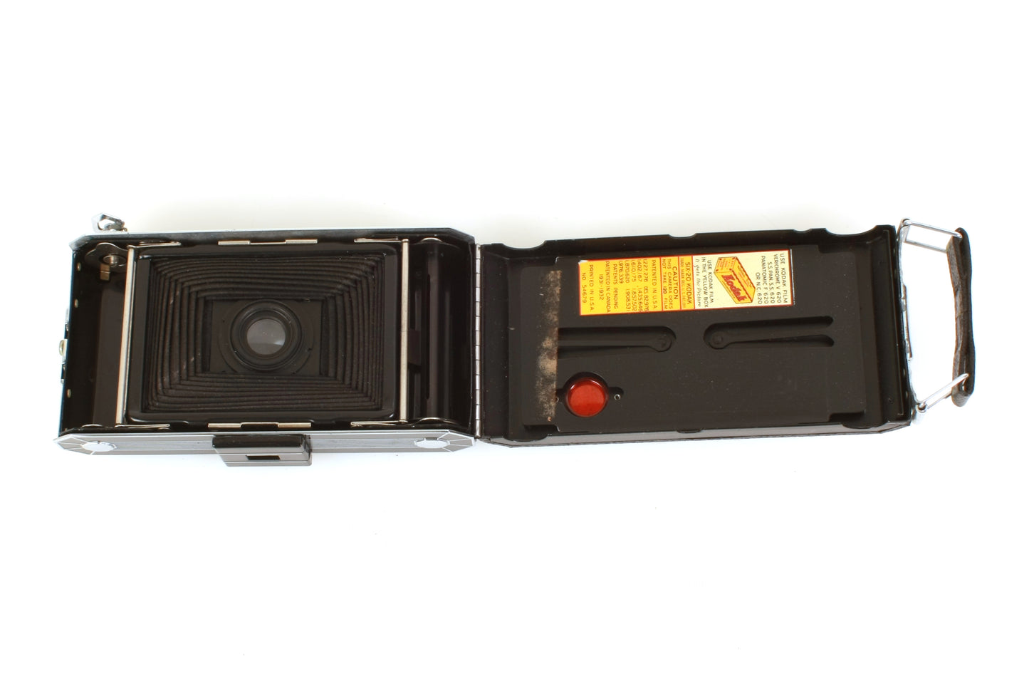 Kodak Six-20 Art Deco Camera W/ Original Leather Case
