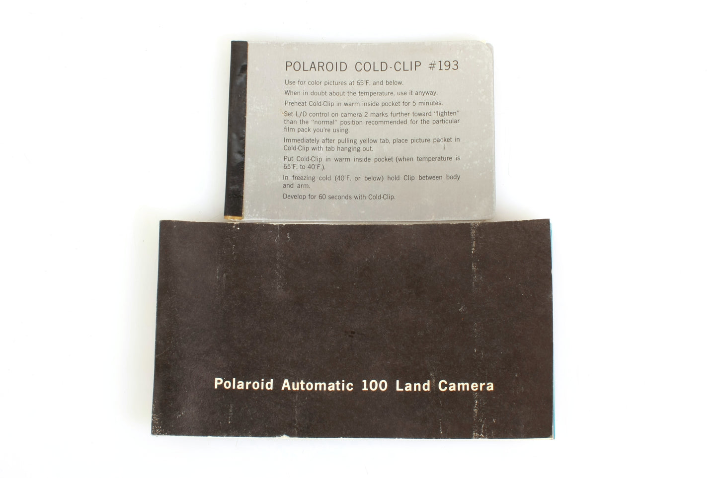 Polaroid 100 Land Camera W/ Strap & Manual - Prop/Display