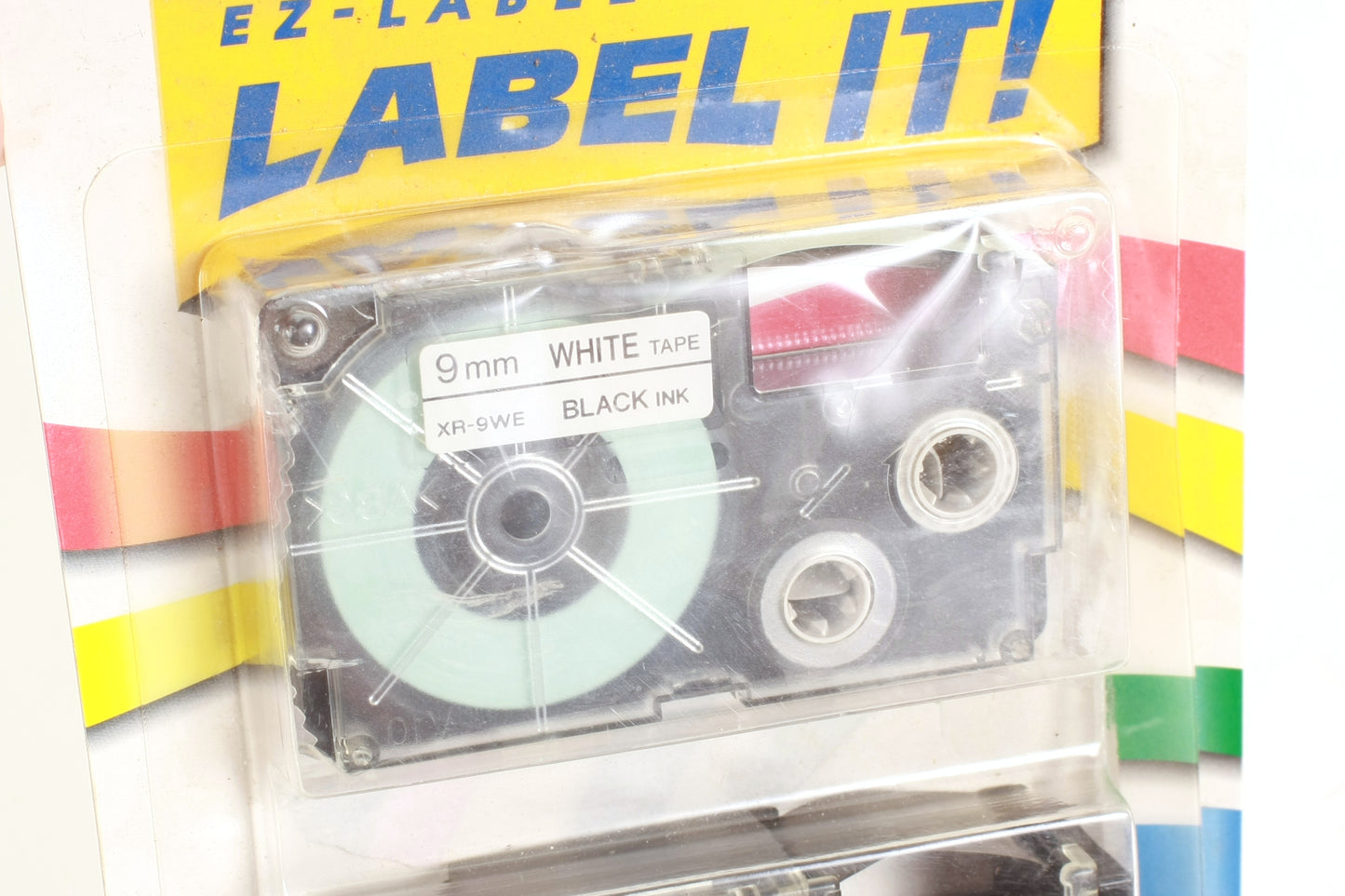Casio XR-9WE 9mm & XR-18WE 18mm Labeling Tape (Black on White)