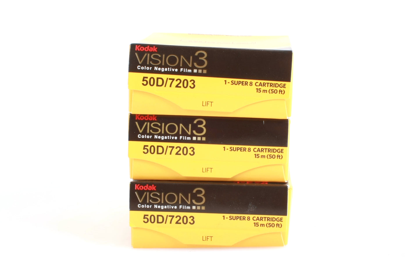 Kodak Vision3 50D Super 8mm Color Negative Film - Set of 3
