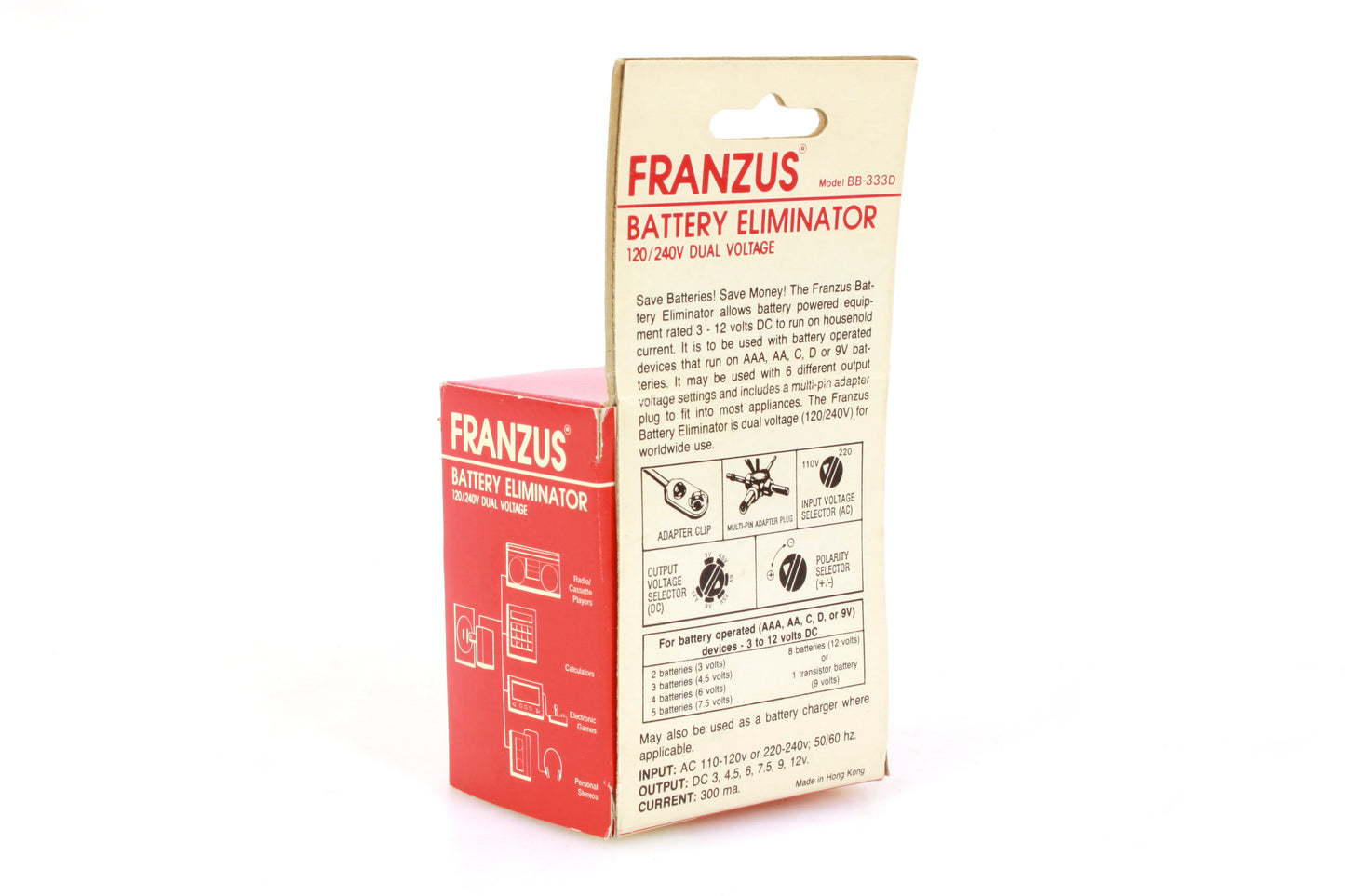 Franzus Battery Eliminator - 6 Output Voltage Settings - BB-333D