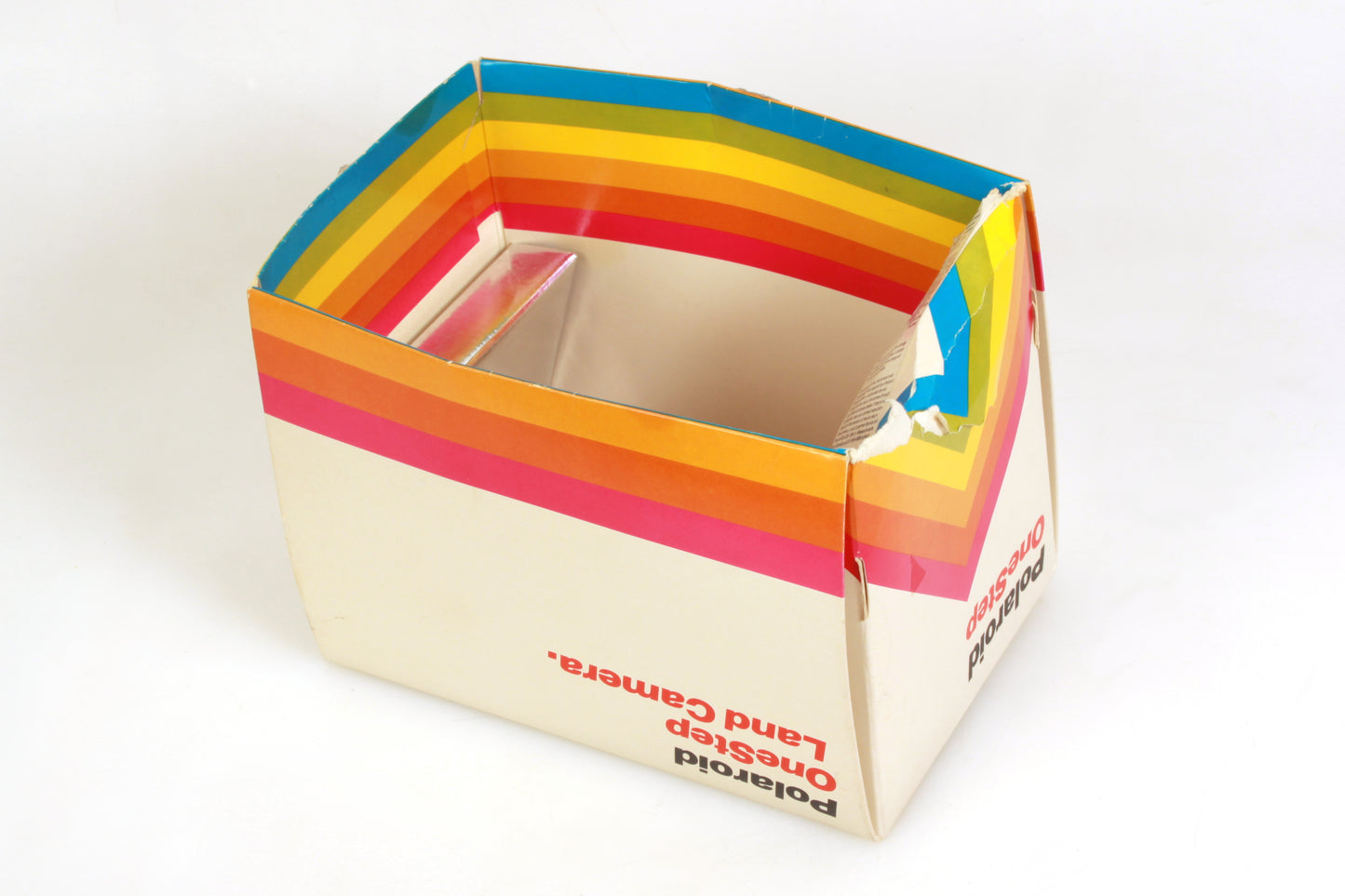 Polaroid One Step SX70 Rainbow Camera in Box W/ Flashbar & Manual