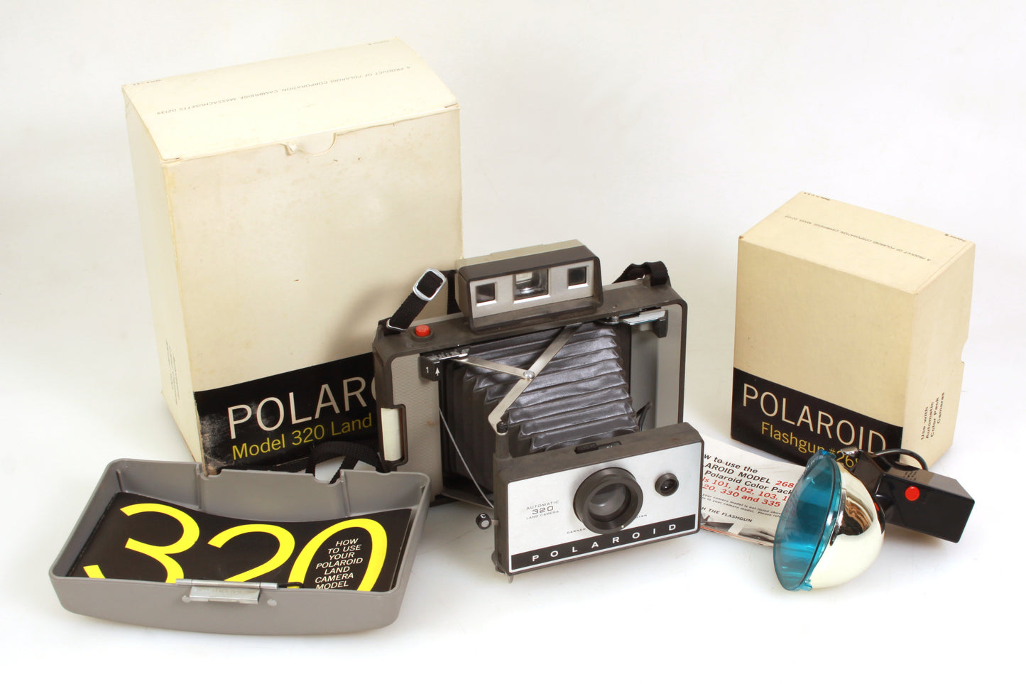 Polaroid Land Camera & Flash in Boxes - Display/prop