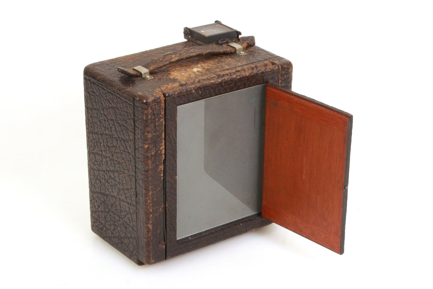 Rare Antique 1900 4x5 Century Wood Brass Folding Plate Camera W 6.8 Lens