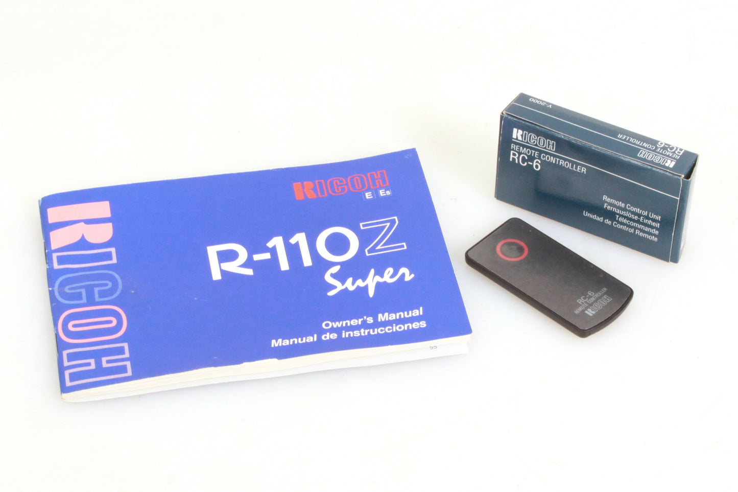 Ricoh RC-6 Remote Controller and R-110Z Super Manual