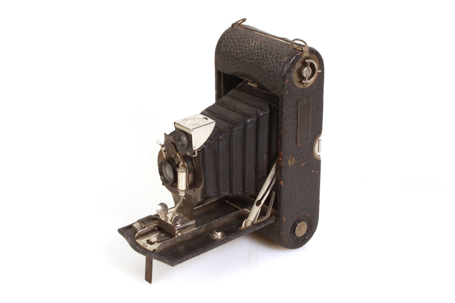 Photographica Kodak Folding Camera W/ Name Plate Harvey Lewis Opticians 1890