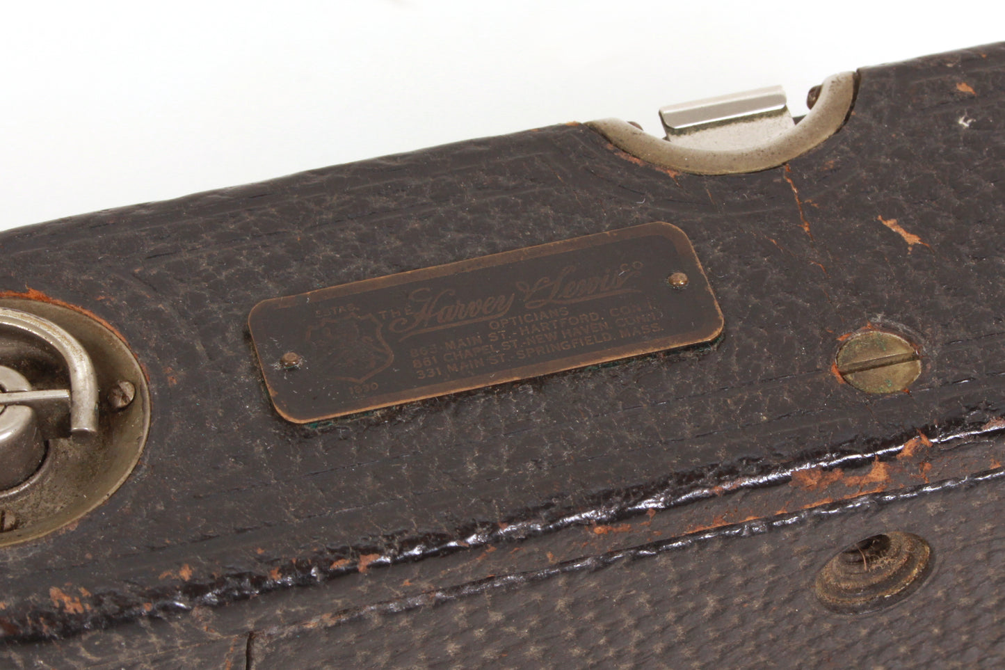 Photographica Kodak Folding Camera W/ Name Plate Harvey Lewis Opticians 1890
