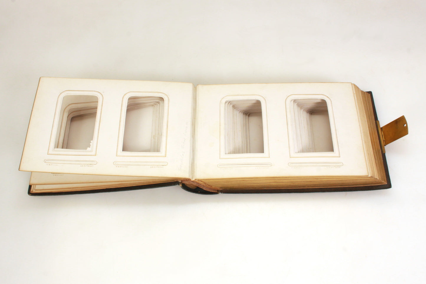 Vintage Photo Album 1860s CDV W/ Gilt Edging