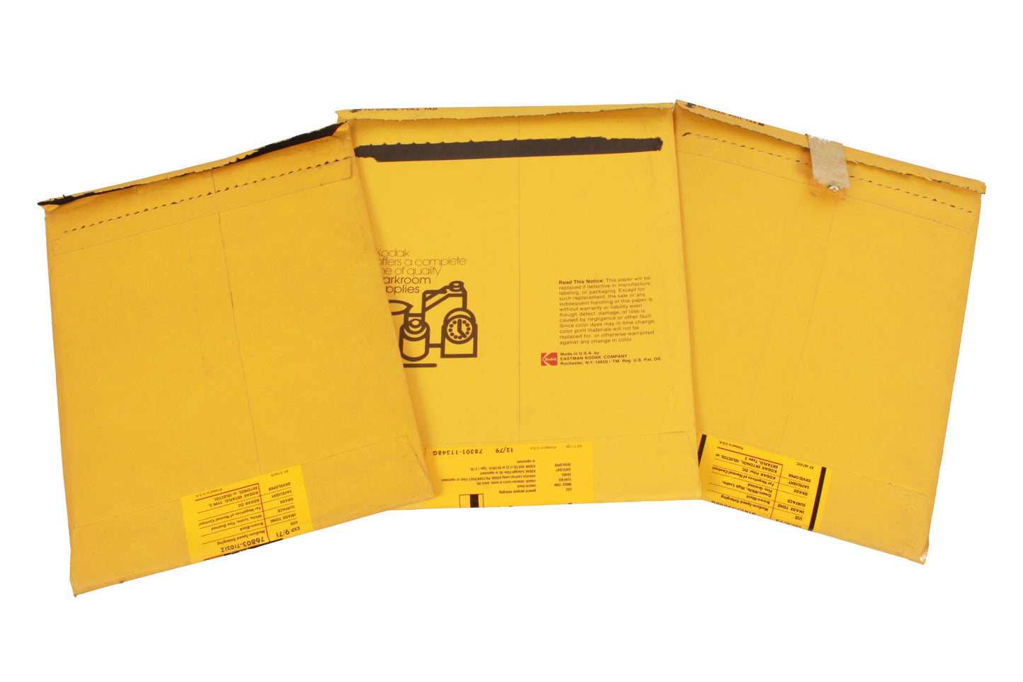 Lot of Vintage Photographic Paper Kodak 8x10 Lot of 3 Partial Packages