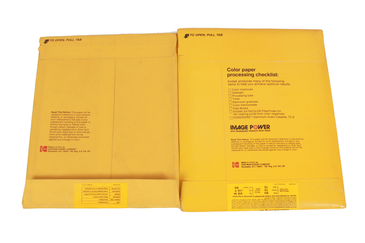 Photographic Paper Kodak 8x10 - One Partial/One Unopened